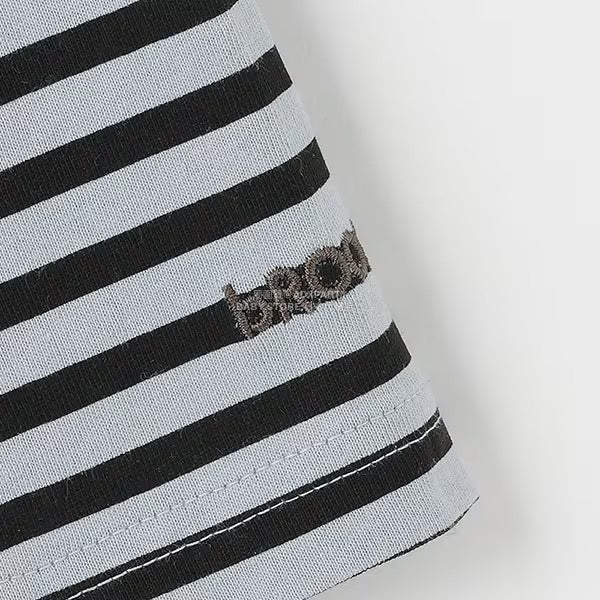 日本童裝 b・R# 簡約寬鬆oversized條紋長袖上衣 100-150cm 男童款/女童款 冬季 TOPS