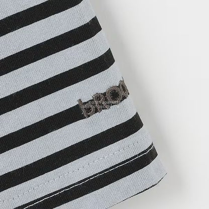 日本童裝 b・R# 簡約寬鬆oversized條紋長袖上衣 100-150cm 男童款/女童款 冬季 TOPS