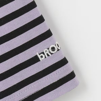 日本童裝 b・R# 簡約寬鬆oversized條紋長袖上衣 100-150cm 男童款/女童款 冬季 TOPS