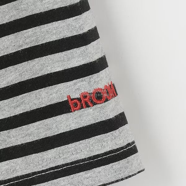 日本童裝 b・R# 簡約寬鬆oversized條紋長袖上衣 100-150cm 男童款/女童款 冬季 TOPS