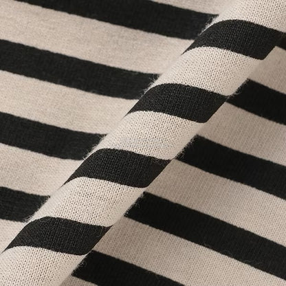 日本童裝 b・R# 簡約寬鬆oversized條紋長袖上衣 100-150cm 男童款/女童款 冬季 TOPS