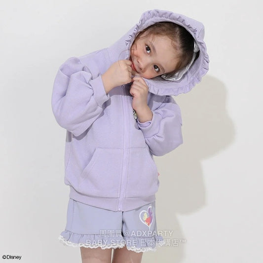 Japanese BDL x Disney Princess Lace Hooded Jacket 100-130cm Girls Autumn OUTERWEAR 