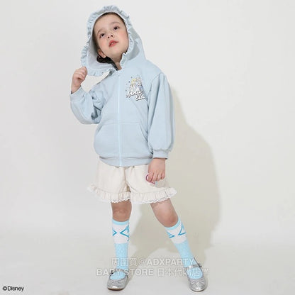 Japanese BDL x Disney Princess Lace Hooded Jacket 100-130cm Girls Autumn OUTERWEAR 