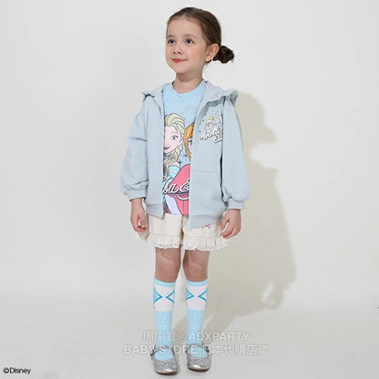 Japanese BDL x Disney Princess Lace Hooded Jacket 100-130cm Girls Autumn OUTERWEAR 