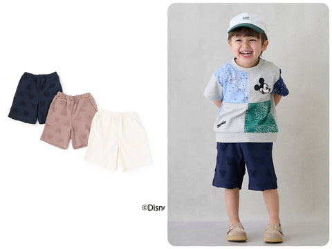 日本童裝 pe#main x Disney 毛毛圖案短褲 80-120cm 男童款 夏季 PANTS