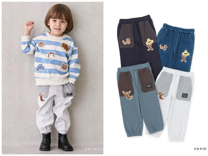 日本童裝 pe#main x Curious George 工裝長褲 80-130cm 男童款 冬季 PANTS
