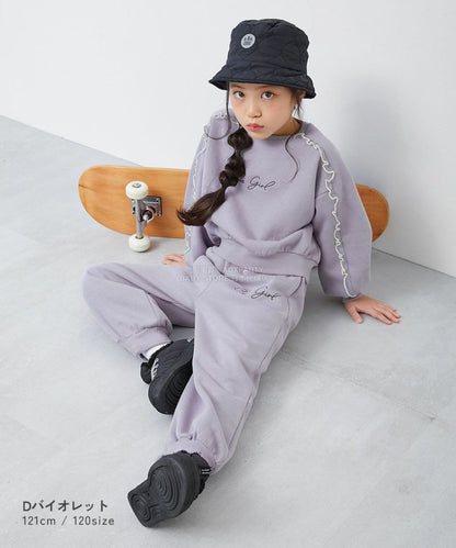 日本童裝 dev!rock 薄紗衛衣長褲兩件套裝 100-160cm 女童款 冬季 TOPS PANTS