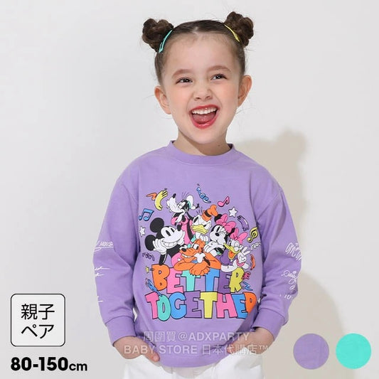Japanese BDL x Disney parent-child print tops (80-150cm) for boys and girls (Autumn) 