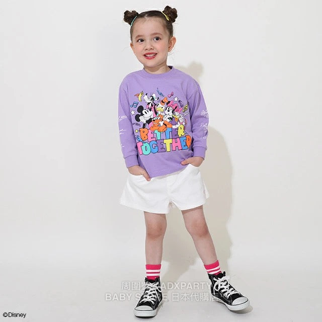 Japanese BDL x Disney parent-child print tops (80-150cm) for boys and girls (Autumn) 