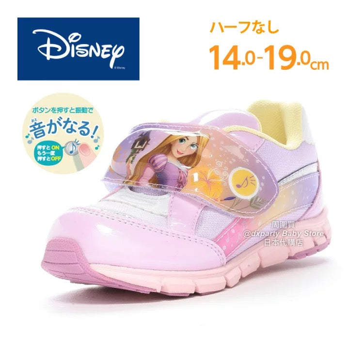 日本直送 moonstar x Disney Rapunzel 發聲 耐摩鞋底 抗菌防臭 健康機能兒童鞋 14-19cm 女童款 鞋系列