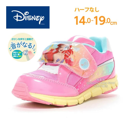 日本直送 moonstar x Disney Ariel 發聲 耐摩鞋底 抗菌防臭 健康機能兒童鞋 14-19cm 女童款 鞋系列