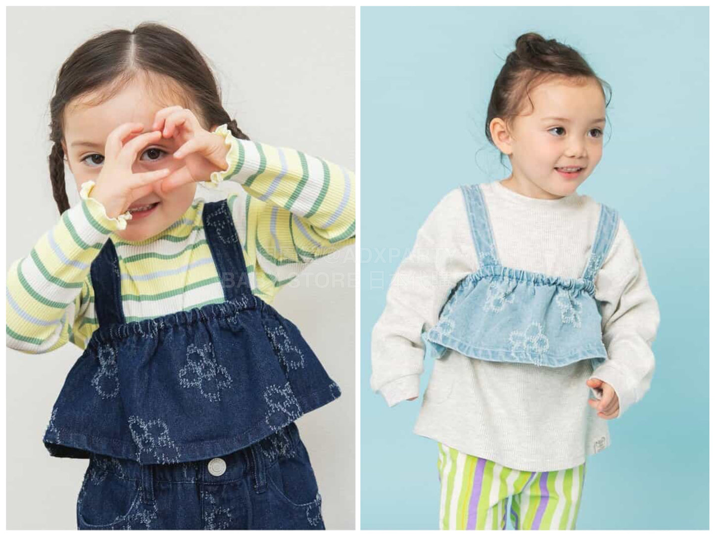 日本童裝 BREEZE 牛仔吊帶衫 80-140cm 女童款 春季 TOPS