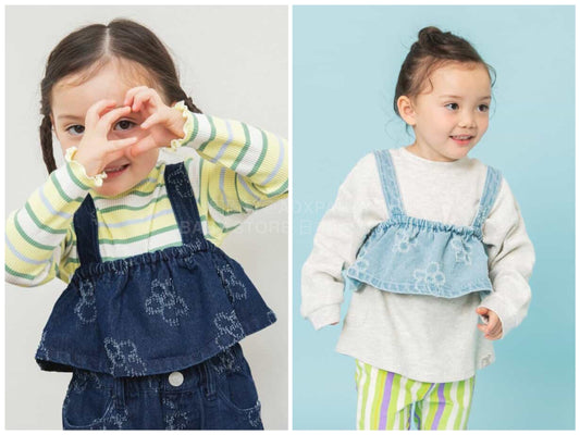 日本童裝 BREEZE 牛仔吊帶衫 80-140cm 女童款 春季 TOPS