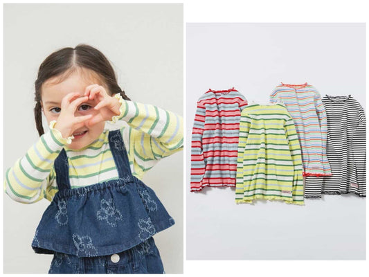 日本童裝 BREEZE 花邊上衣 80-140cm 女童款 春季 TOPS