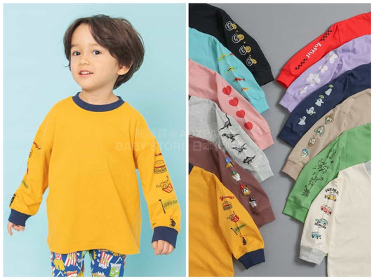 日本童裝 BREEZE 印花上衣 90-150cm 男童款/女童款 春季 TOPS 聖誕紅/新年紅