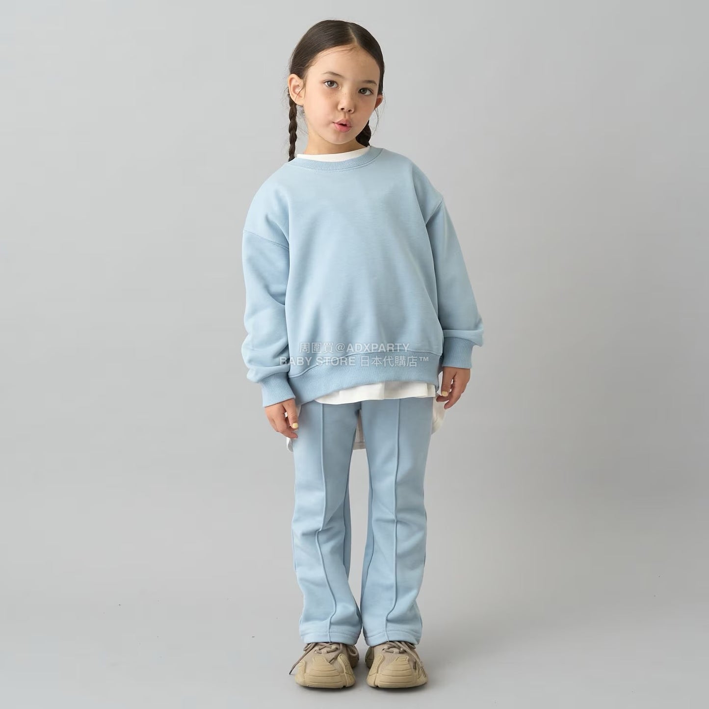 日本童裝 b・R# 吸水速乾 吸濕排汗 喇叭運動褲 100-150cm 男童款/女童款 冬季 PANTS