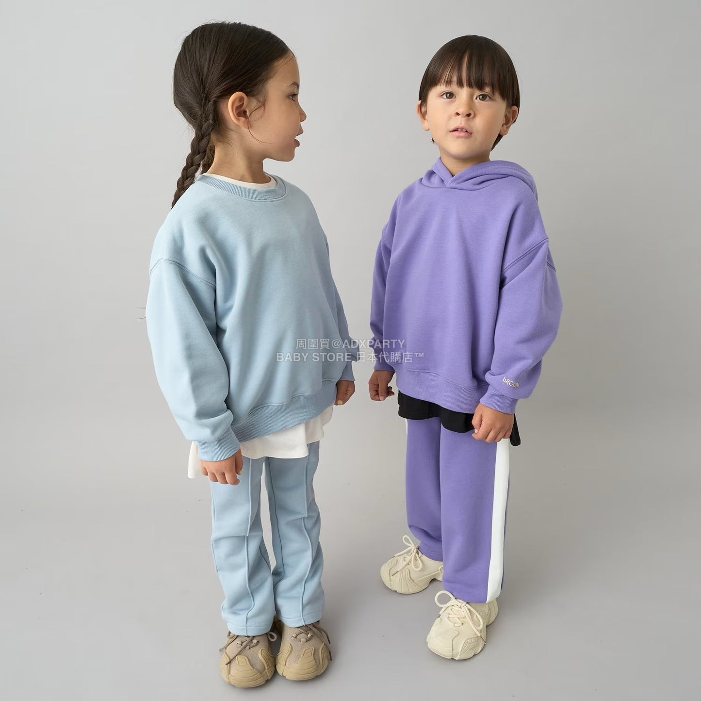 日本童裝 b・R# 吸水速乾 吸濕排汗 喇叭運動褲 100-150cm 男童款/女童款 冬季 PANTS