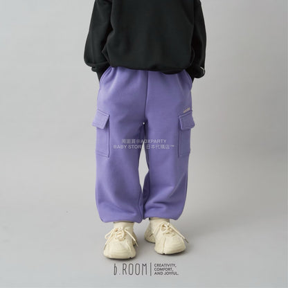 日本童裝 b・R# 吸水速乾 吸濕排汗 寬鬆工裝運動褲 100-150cm 男童款/女童款 冬季 PANTS