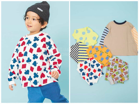 日本童裝 BREEZE 2Way 前後兩著 華夫格長款上衣 80-140cm 男童款/女童款 冬季 TOPS