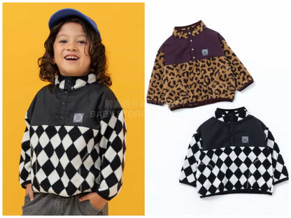 日本童裝 BREEZE 全印花抓毛套頭上衣 90-150cm 男童款 冬季 TOPS