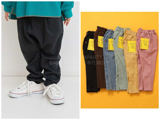 日本童裝 BREEZE 輕盈皺褶長褲 90-150cm 男童款 冬季 PANTS