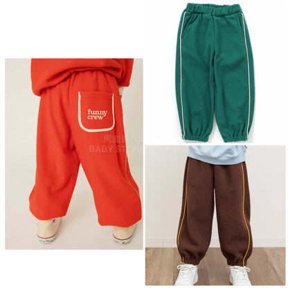 日本童裝 BREEZE 抓毛運動褲 80-140cm 男童款 冬季 PANTS  聖誕紅/新年紅