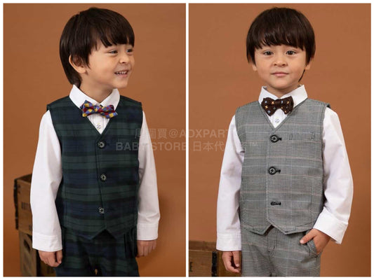 日本童裝 BREEZE 正裝背後心 90-130cm 男童款 冬季 OUTERWEAR 面試/宴會/表演