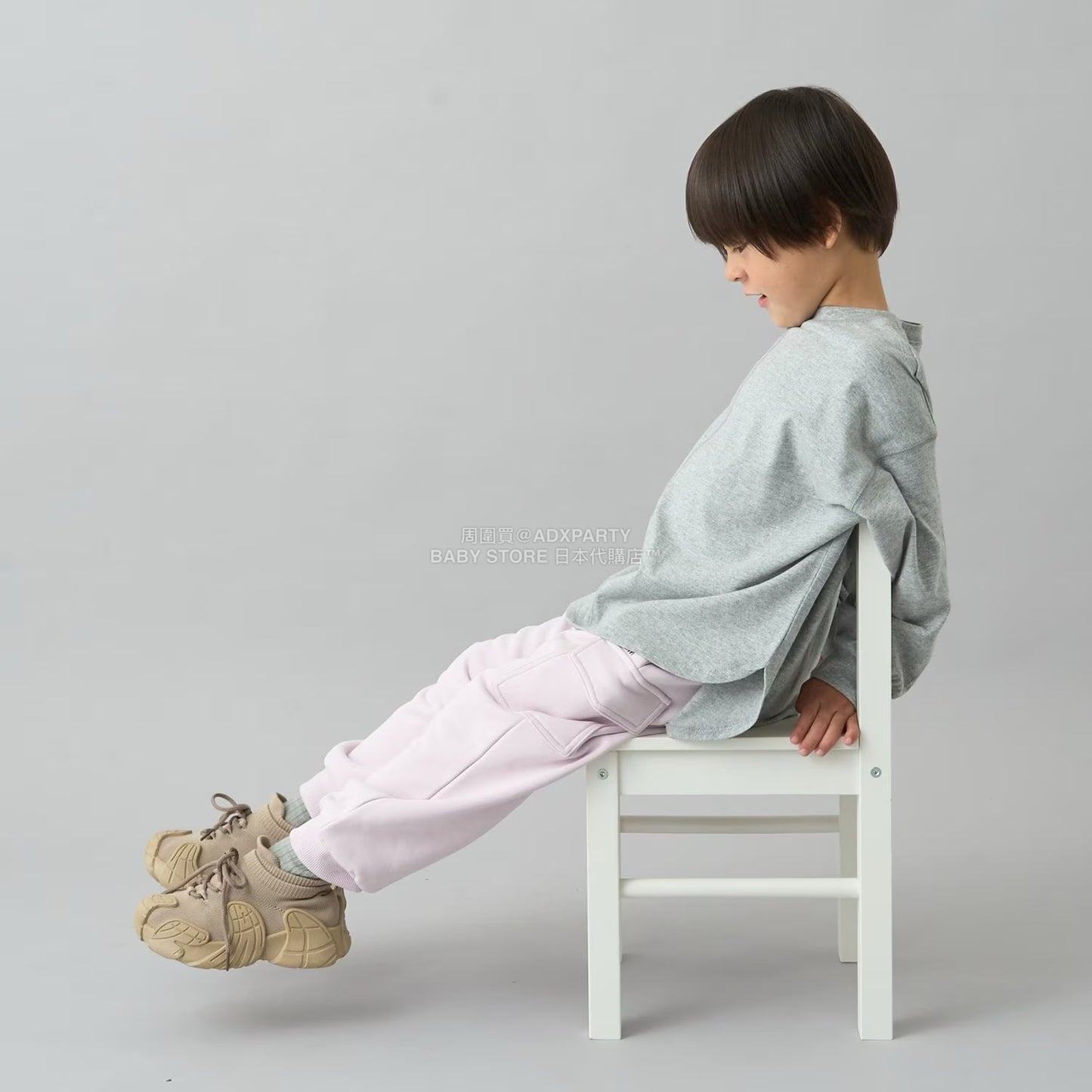 日本童裝 b・R# 吸水速乾 吸濕排汗 寬鬆工裝運動褲 100-150cm 男童款/女童款 冬季 PANTS