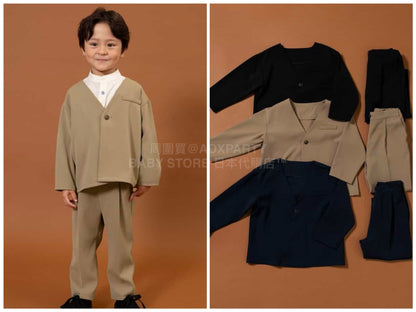 日本童裝 BREEZE 休閒正裝兩件套裝 80-160cm 男童款 冬季 OUTERWEAR PANTS 面試/宴會/表演