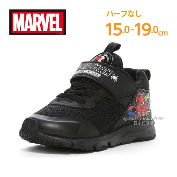 日本直送 moonstar x MARVEL Spider-Man 抗菌防臭 健康機能兒童鞋 15-19cm 男童款 鞋系列