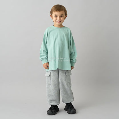 日本童裝 b・R# 吸水速乾 吸濕排汗 寬鬆工裝運動褲 100-150cm 男童款/女童款 冬季 PANTS