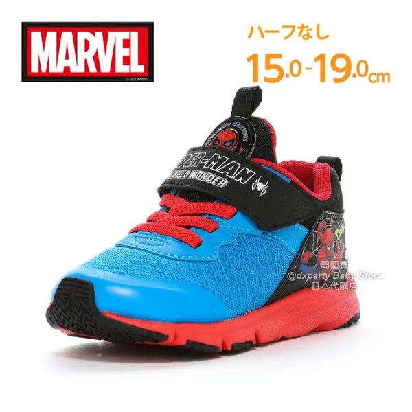 日本直送 moonstar x MARVEL Spider-Man 抗菌防臭 健康機能兒童鞋 15-19cm 男童款 鞋系列