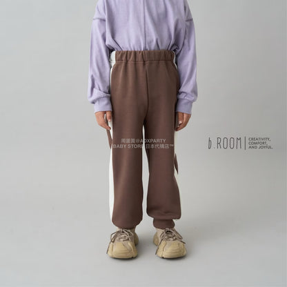 日本童裝 b・R# 吸水速乾 吸濕排汗 寬鬆側邊運動褲100-150cm 男童款/女童款 冬季 PANTS