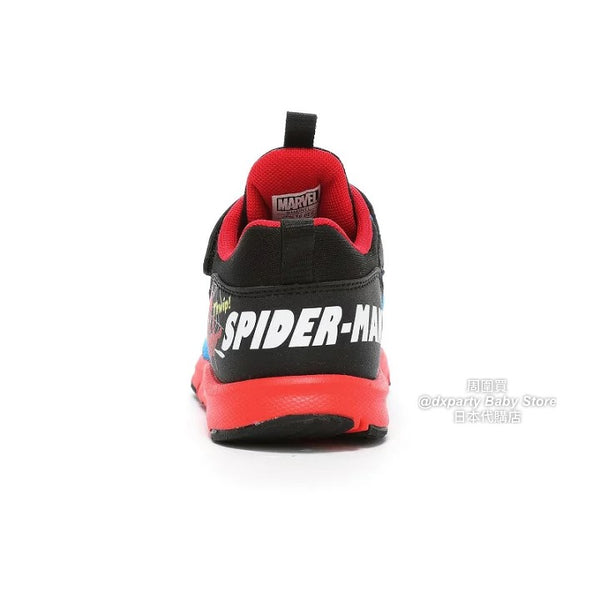 日本直送 moonstar x MARVEL Spider-Man 抗菌防臭 健康機能兒童鞋 15-19cm 男童款 鞋系列