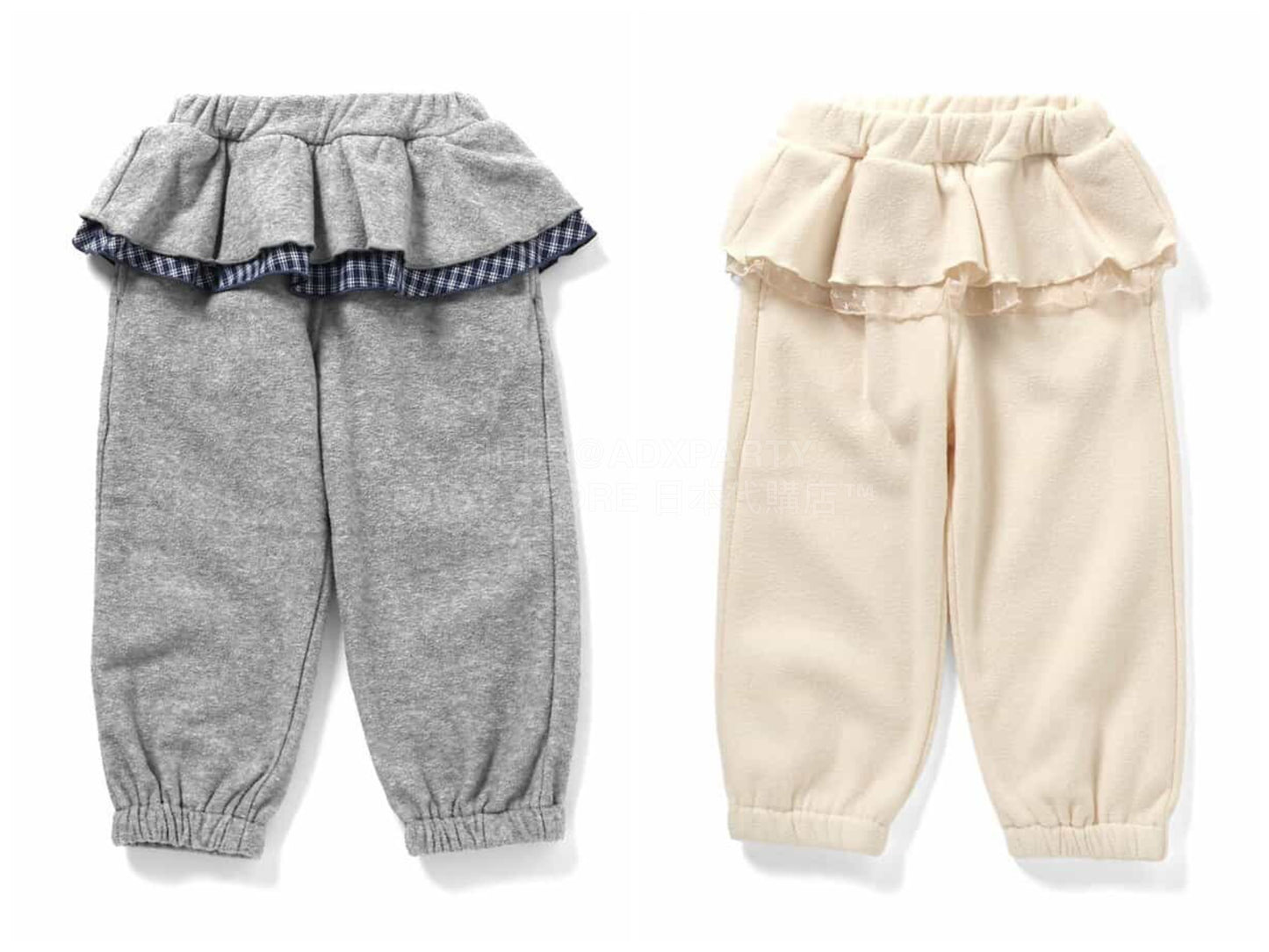 日本童裝 BREEZE 抓毛裙邊長褲 80-140cm 女童款 冬季 PANTS