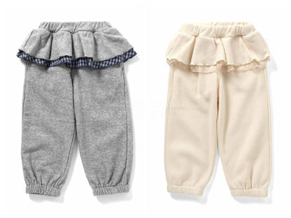 日本童裝 BREEZE 抓毛裙邊長褲 80-140cm 女童款 冬季 PANTS