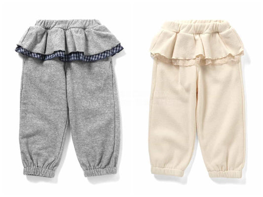 日本童裝 BREEZE 抓毛裙邊長褲 80-140cm 女童款 冬季 PANTS