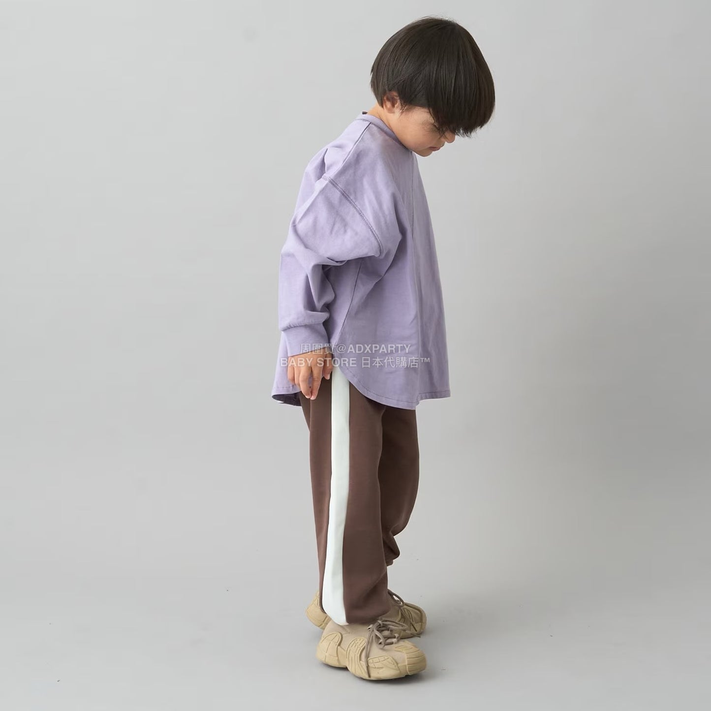 日本童裝 b・R# 吸水速乾 吸濕排汗 寬鬆側邊運動褲100-150cm 男童款/女童款 冬季 PANTS