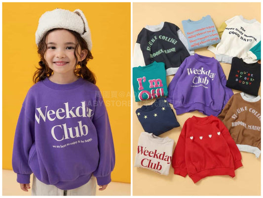 日本童裝 BREEZE 抓毛各款圖案衛衣 80-150cm 男童款/女童款 冬季 TOPS 聖誕紅/新年紅 