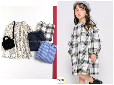 日本童裝 alc#652 寬鬆襯衫連身裙 80-140cm 女童款 秋季 DRESSES