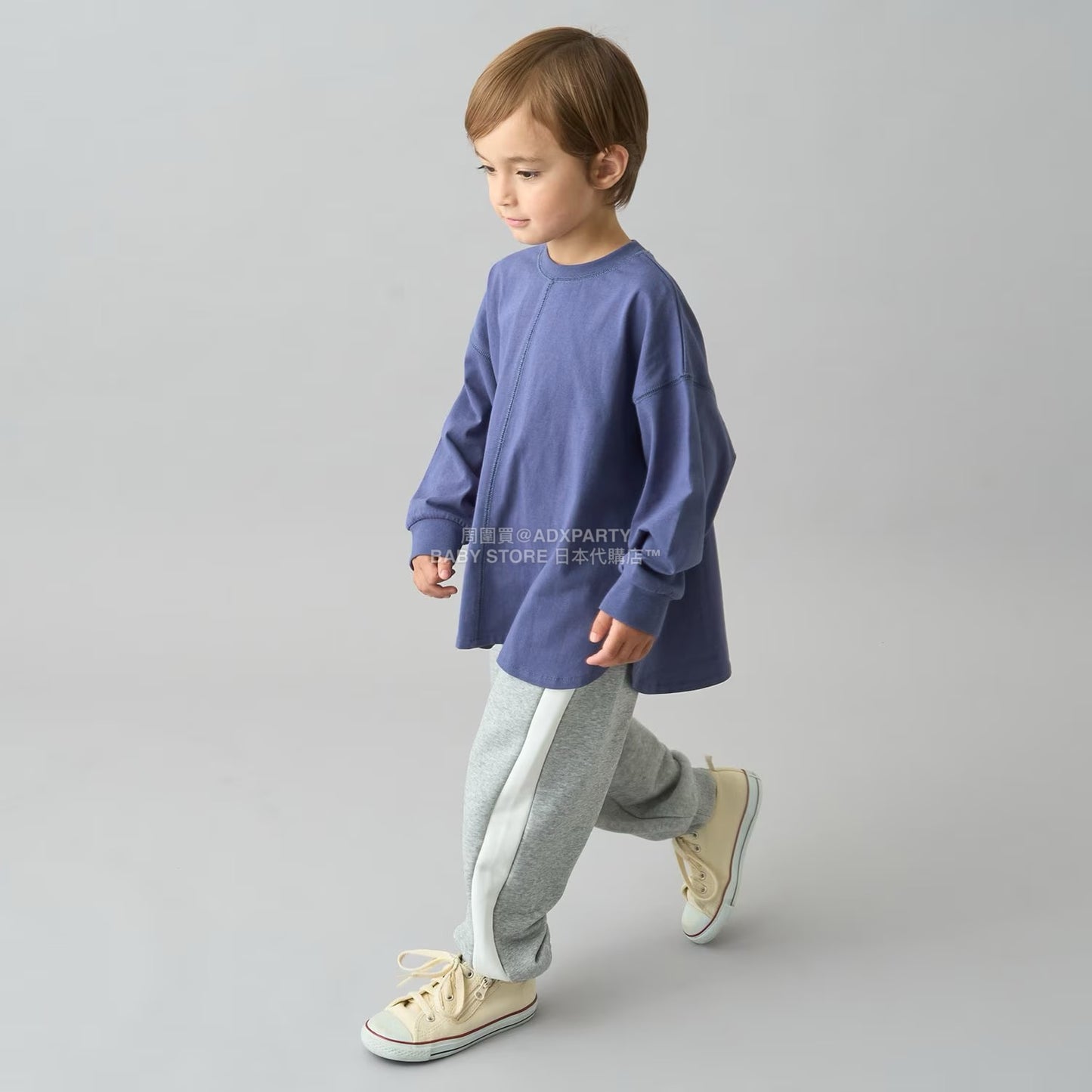 日本童裝 b・R# 吸水速乾 吸濕排汗 寬鬆側邊運動褲100-150cm 男童款/女童款 冬季 PANTS