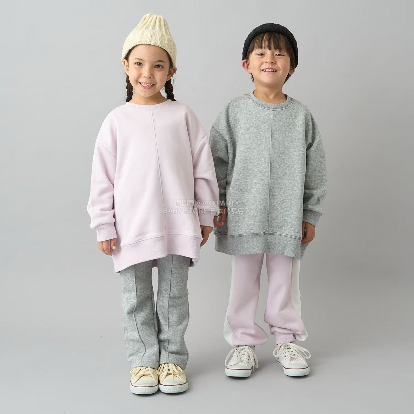 日本童裝 b・R# 吸水速乾 吸濕排汗 寬鬆側邊運動褲100-150cm 男童款/女童款 冬季 PANTS