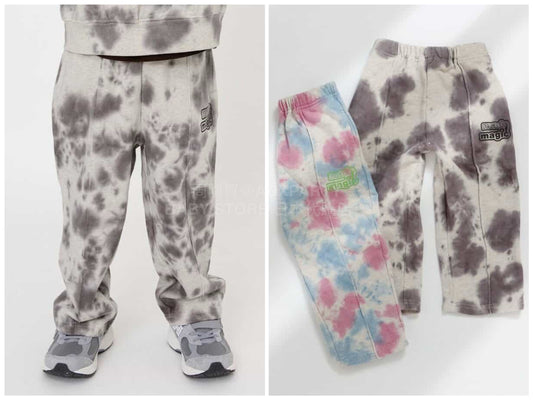 日本童裝 BREEZE 扎染拼接長褲 90-140cm 男童款 冬季 PANTS