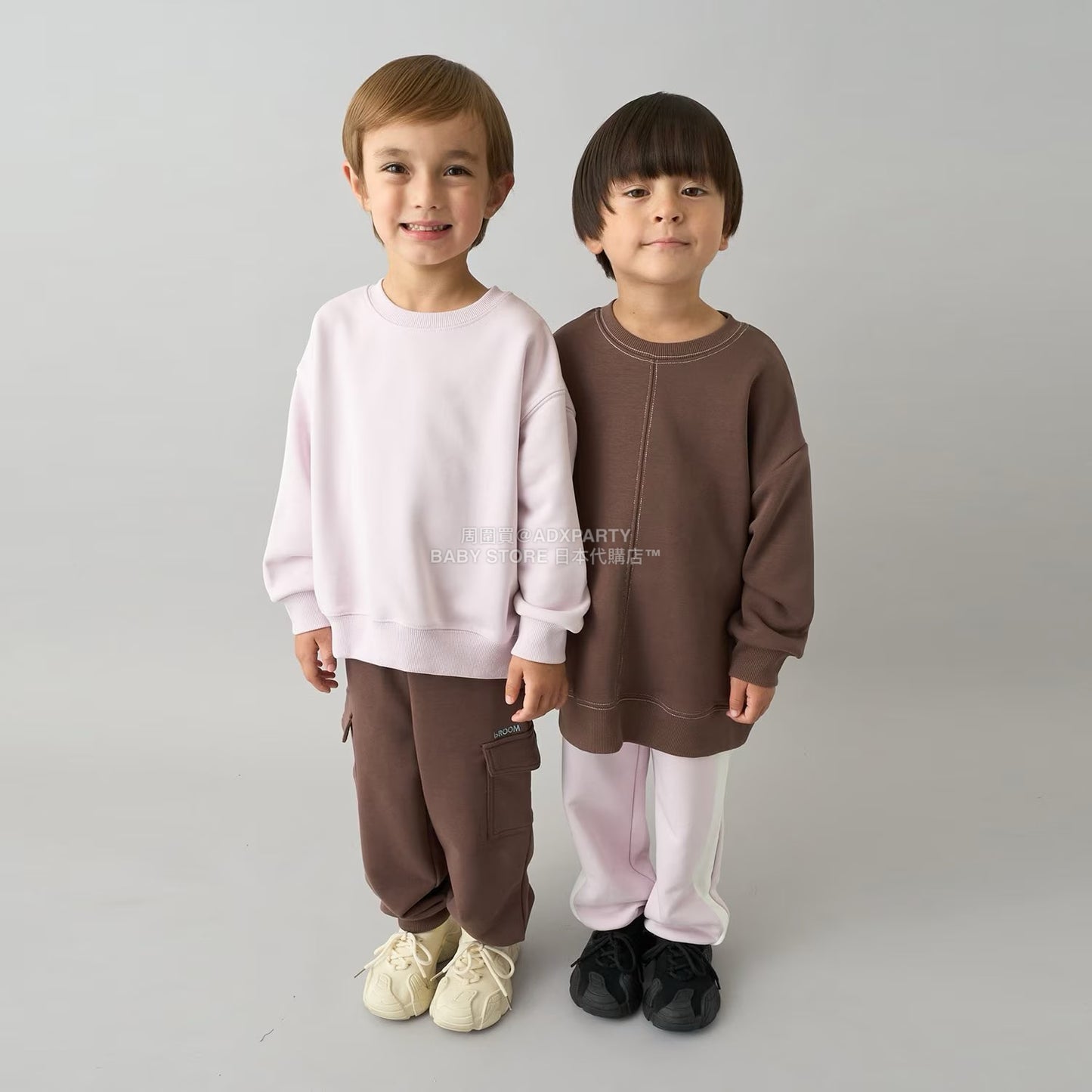 日本童裝 b・R# 吸水速乾 吸濕排汗 寬鬆側邊運動褲100-150cm 男童款/女童款 冬季 PANTS