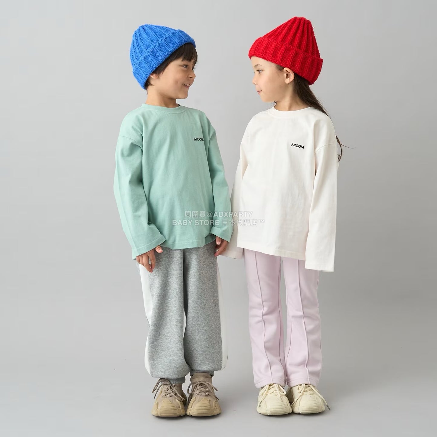 日本童裝 b・R# 吸水速乾 吸濕排汗 寬鬆側邊運動褲100-150cm 男童款/女童款 冬季 PANTS