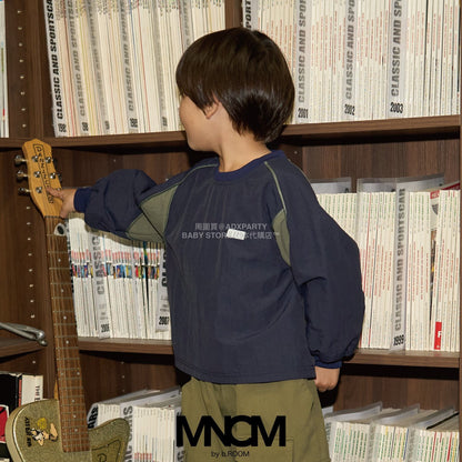日本童裝 b・R# 拼色袖上衣 110-150cm 男童款 冬季 TOPS