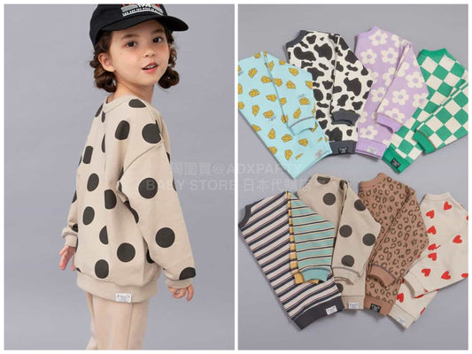 日本童裝 BREEZE 全印衛衣 80-140cm 男童款/女童款 冬季 TOPS