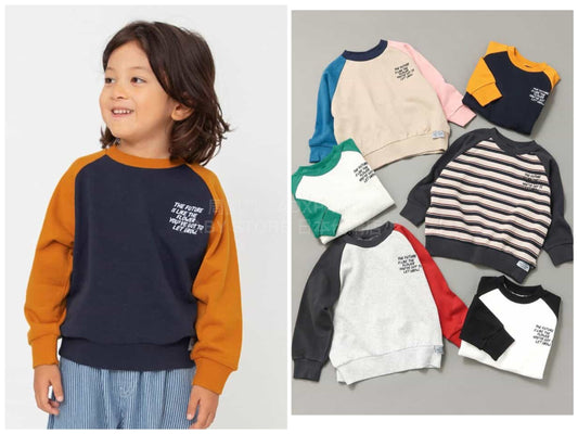 日本童裝 BREEZE 插肩衛衣 90-160cm 男童款 冬季 TOPS