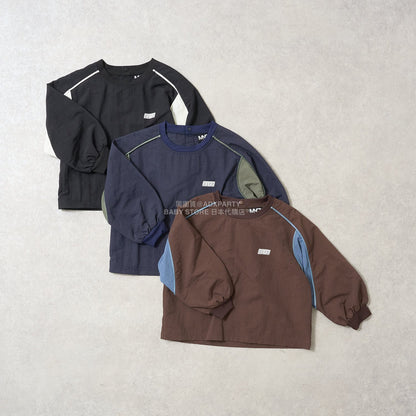 日本童裝 b・R# 拼色袖上衣 110-150cm 男童款 冬季 TOPS