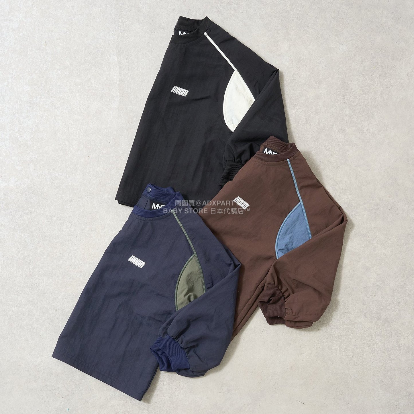 日本童裝 b・R# 拼色袖上衣 110-150cm 男童款 冬季 TOPS